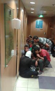 Syrian refugees onboard 